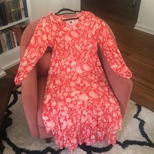 Universal Thread Dress, medium, burnt orange and white, mid calf.